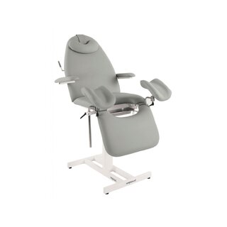Harmaa gynekologinen tuoli, kiinteä