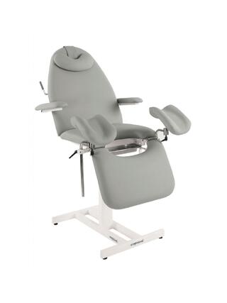 Harmaa gynekologinen tuoli, kiinteä
