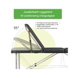 Kannettava hierontapöytä Adele 70cm - Musta