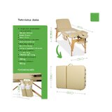 Kannettava hierontapöytä Bianca - Beige