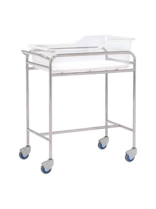 Vauvansänky pyörillä neonatologiaan – Ruostumaton teräs – 80x48x85 cm