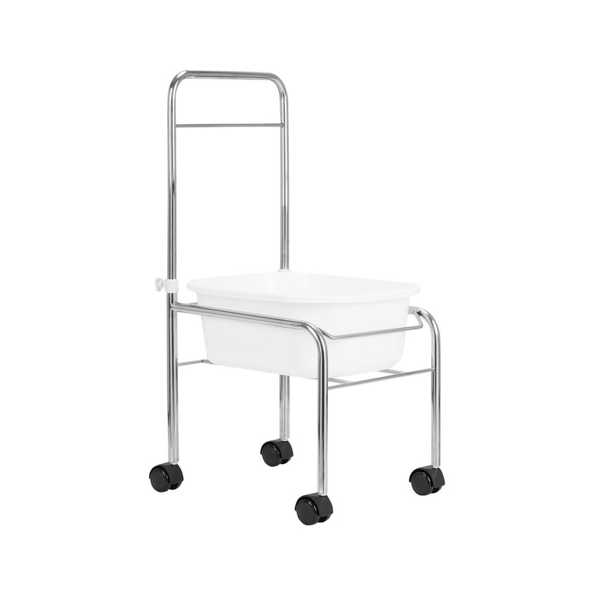 Jalkakylpy pedikyyriin pyörillä kromi