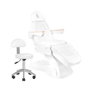 Hoitotuoli Lux 273b + jakkara 304 valkoinen