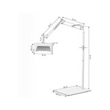 UV LED -lamppu Glow 112 48 W metallijalustalla jalkahoitoon